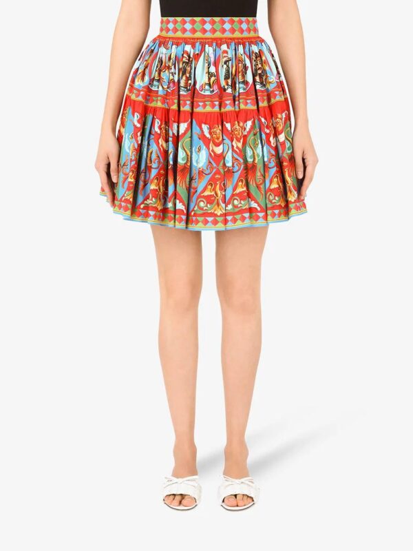 Dolce & Gabbana  graphic-print flared skirt - Image 3
