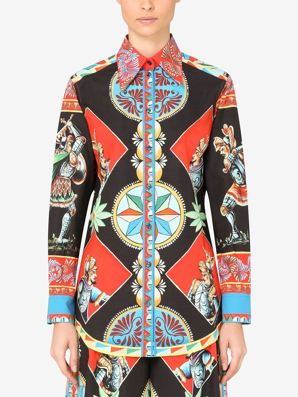 Dolce & Gabbana Carretto-print poplin shirt - Image 3