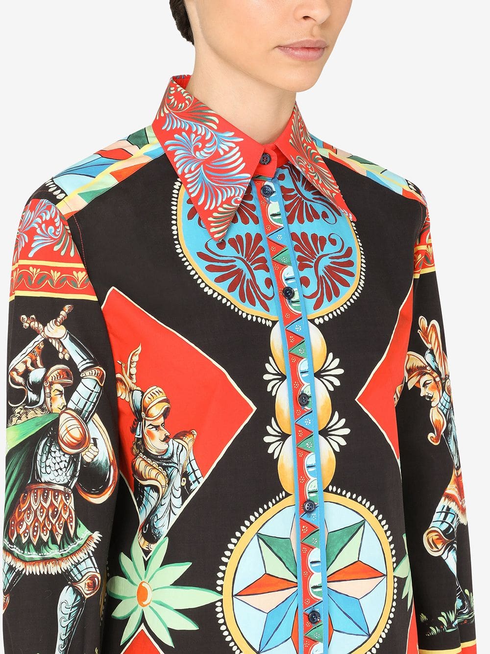Dolce & Gabbana Carretto-print poplin shirt - Image 5