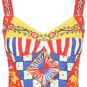 Dolce & Gabbana Carretto-print bustier top