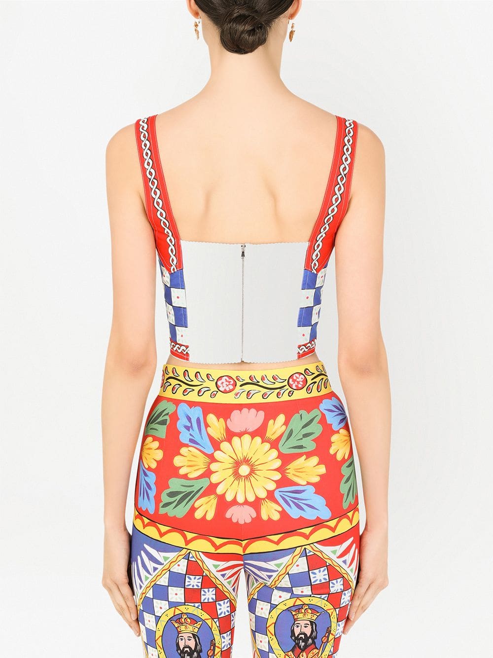 Dolce & Gabbana Carretto-print bustier top - Image 4