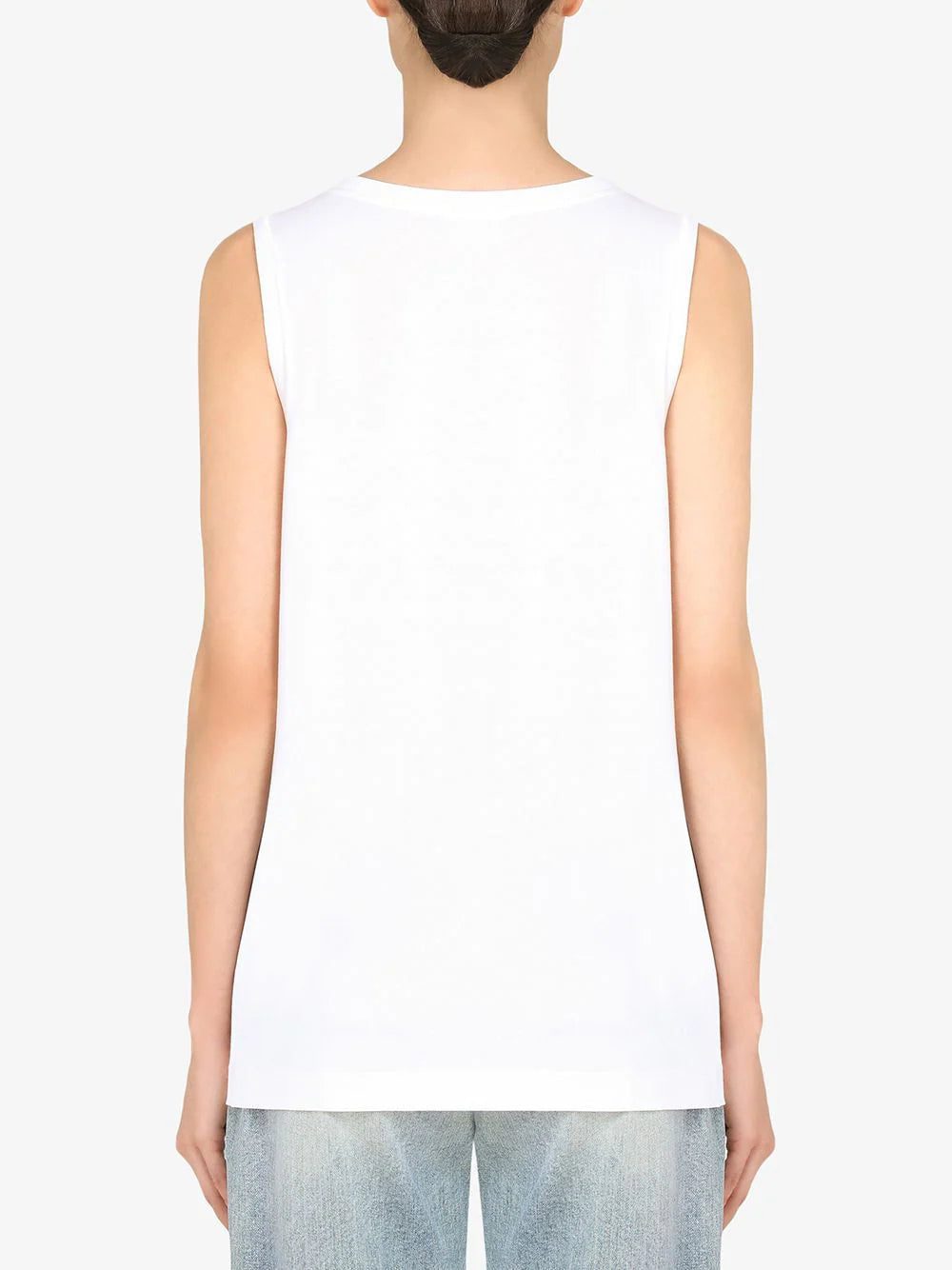 Dolce & Gabbana slogan-print sleeveless top - Image 4