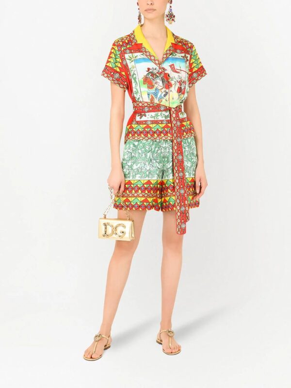 Dolce & Gabbana  graphic-print belted shirt - Image 2