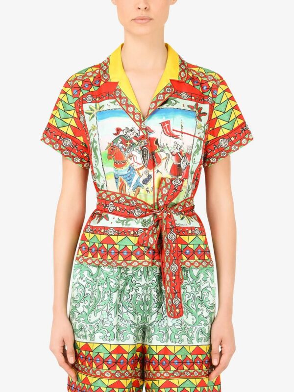 Dolce & Gabbana  graphic-print belted shirt - Image 3