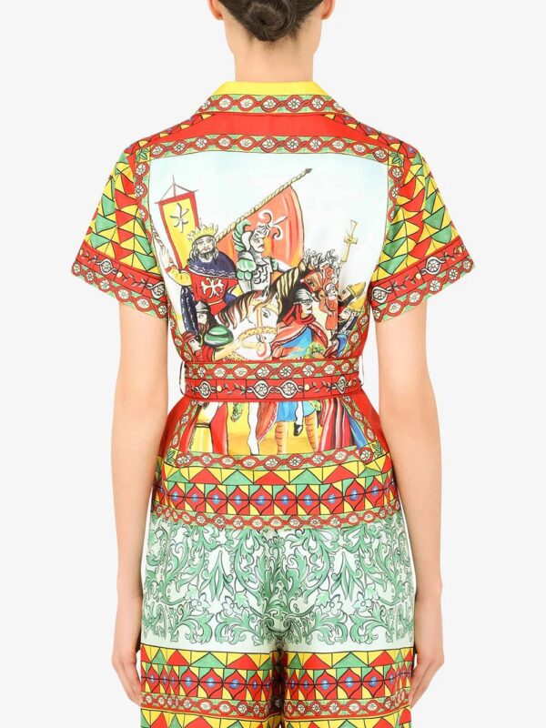 Dolce & Gabbana  graphic-print belted shirt - Image 4