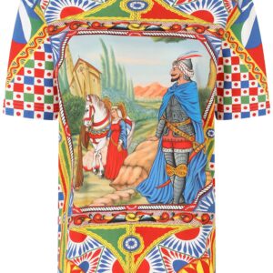 Dolce & Gabbana Carretto-print cotton T-shirt