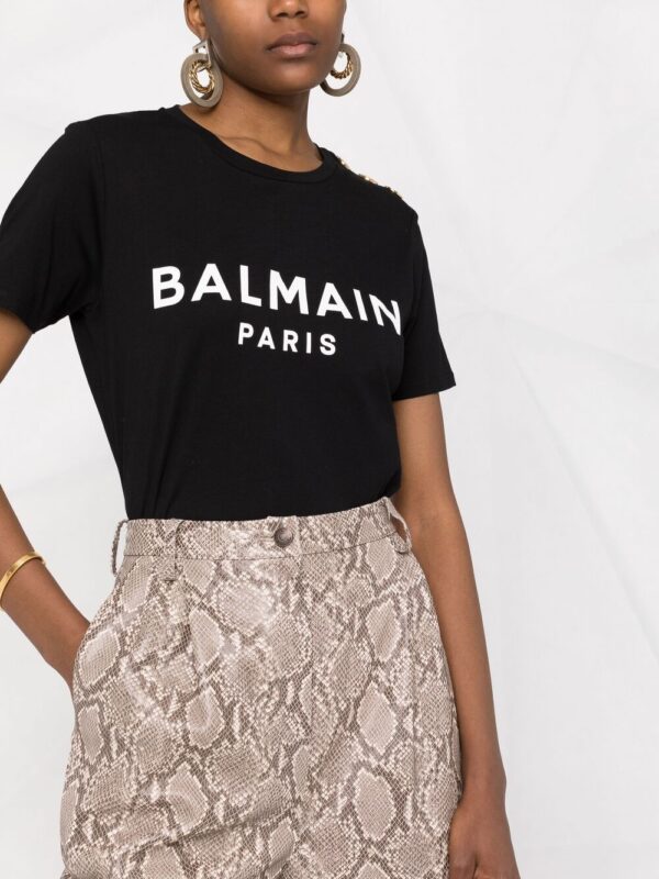 Balmain logo-print cotton T-shirt - Image 5