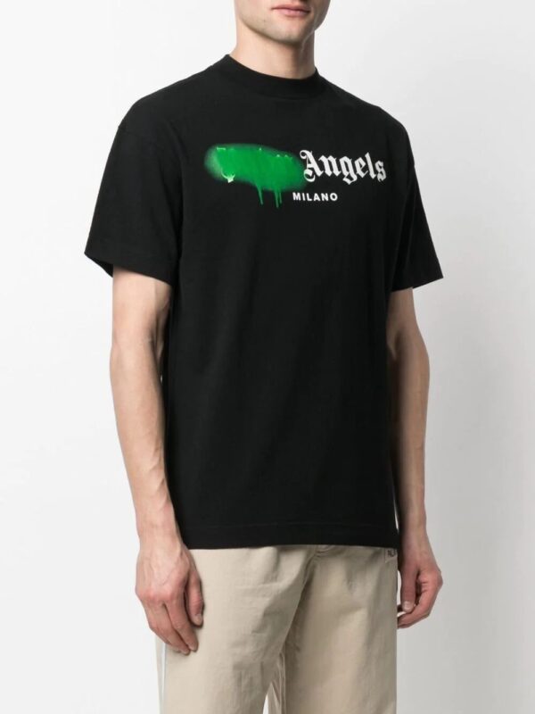 Palm Angels  sprayed logo cotton T-shirt - Image 3