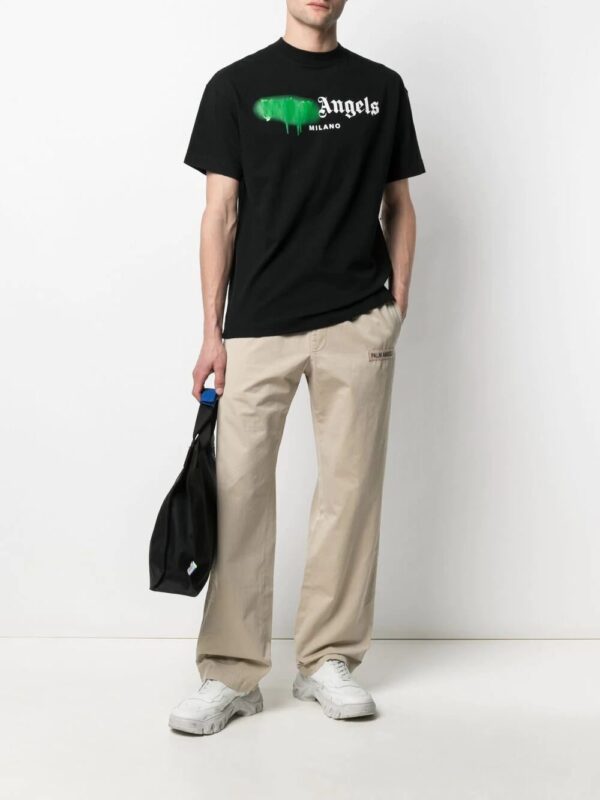 Palm Angels  sprayed logo cotton T-shirt - Image 2