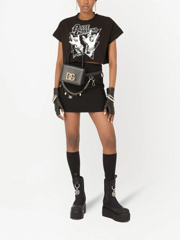 Dolce & Gabbana  logo-plaque pencil mini skirt - Image 2