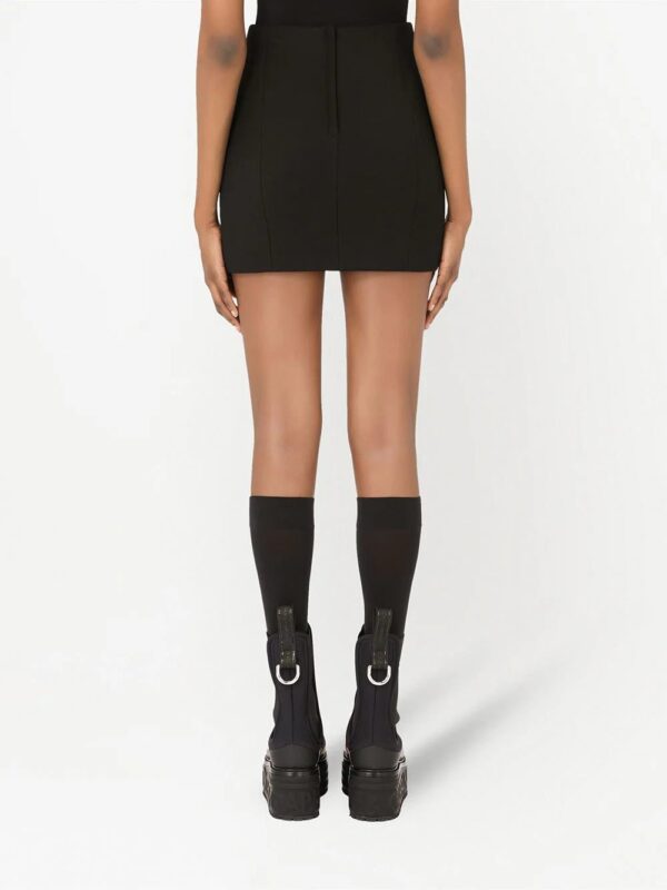 Dolce & Gabbana  logo-plaque pencil mini skirt - Image 4