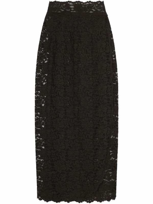 Dolce & Gabbana  sheer lace midi skirt