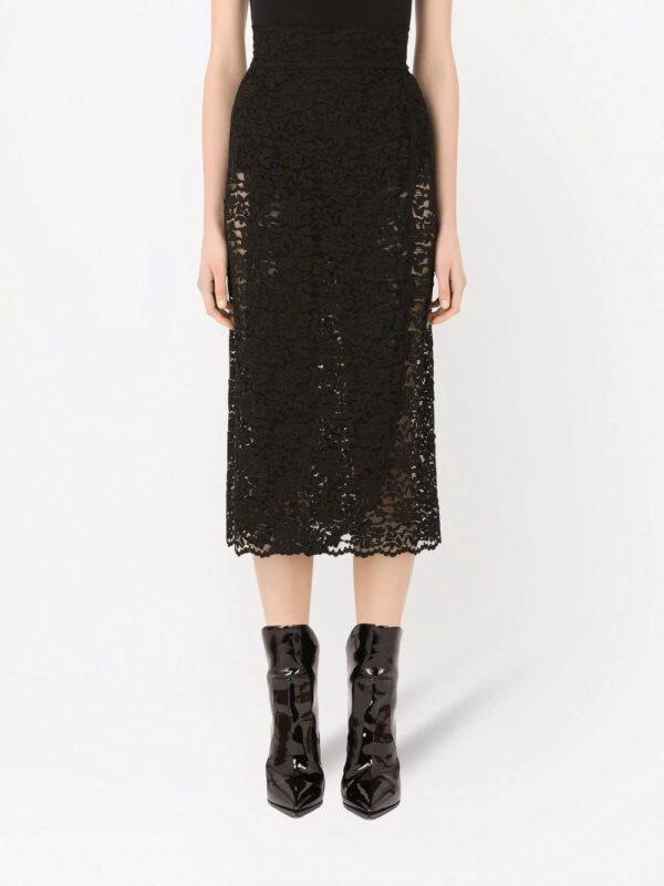 Dolce & Gabbana  sheer lace midi skirt - Image 3