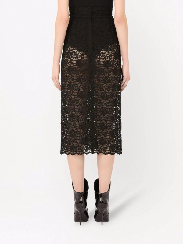 Dolce & Gabbana  sheer lace midi skirt - Image 4