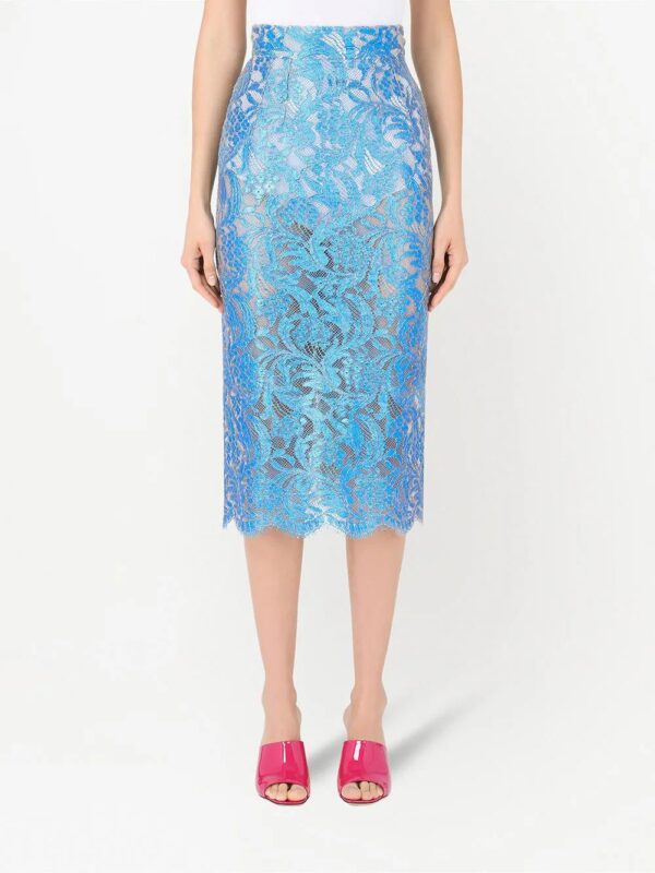 Dolce & Gabbana  high-waisted lace pencil skirt - Image 3