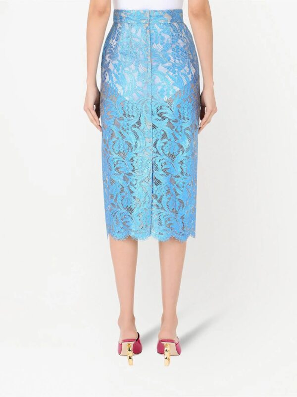 Dolce & Gabbana  high-waisted lace pencil skirt - Image 4