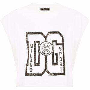 Dolce & Gabbana logo-print cropped T-shirt