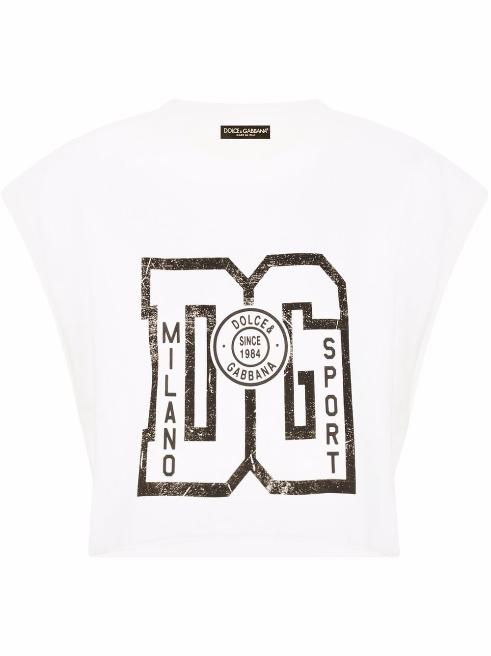 Dolce & Gabbana logo-print cropped T-shirt