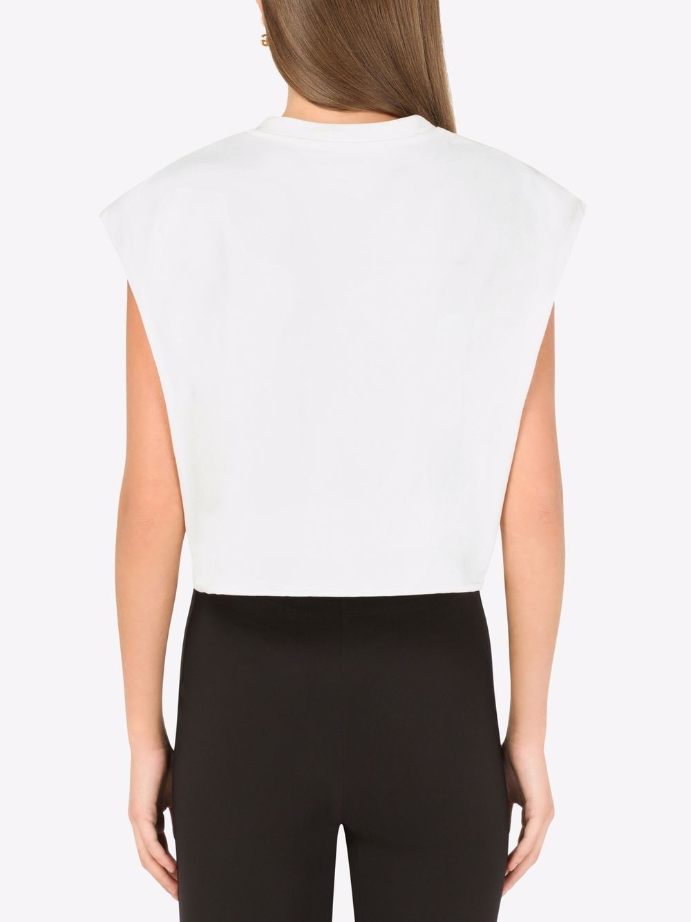 Dolce & Gabbana logo-print cropped T-shirt - Image 4