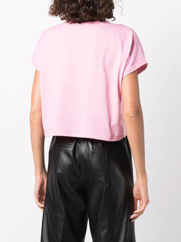 Balmain  logo-print cropped T-shirt - Image 4