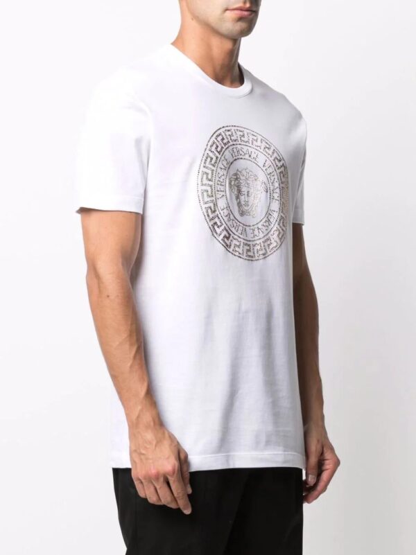 Versace  Medusa crystal-embellished short-sleeve T-shirt - Image 3