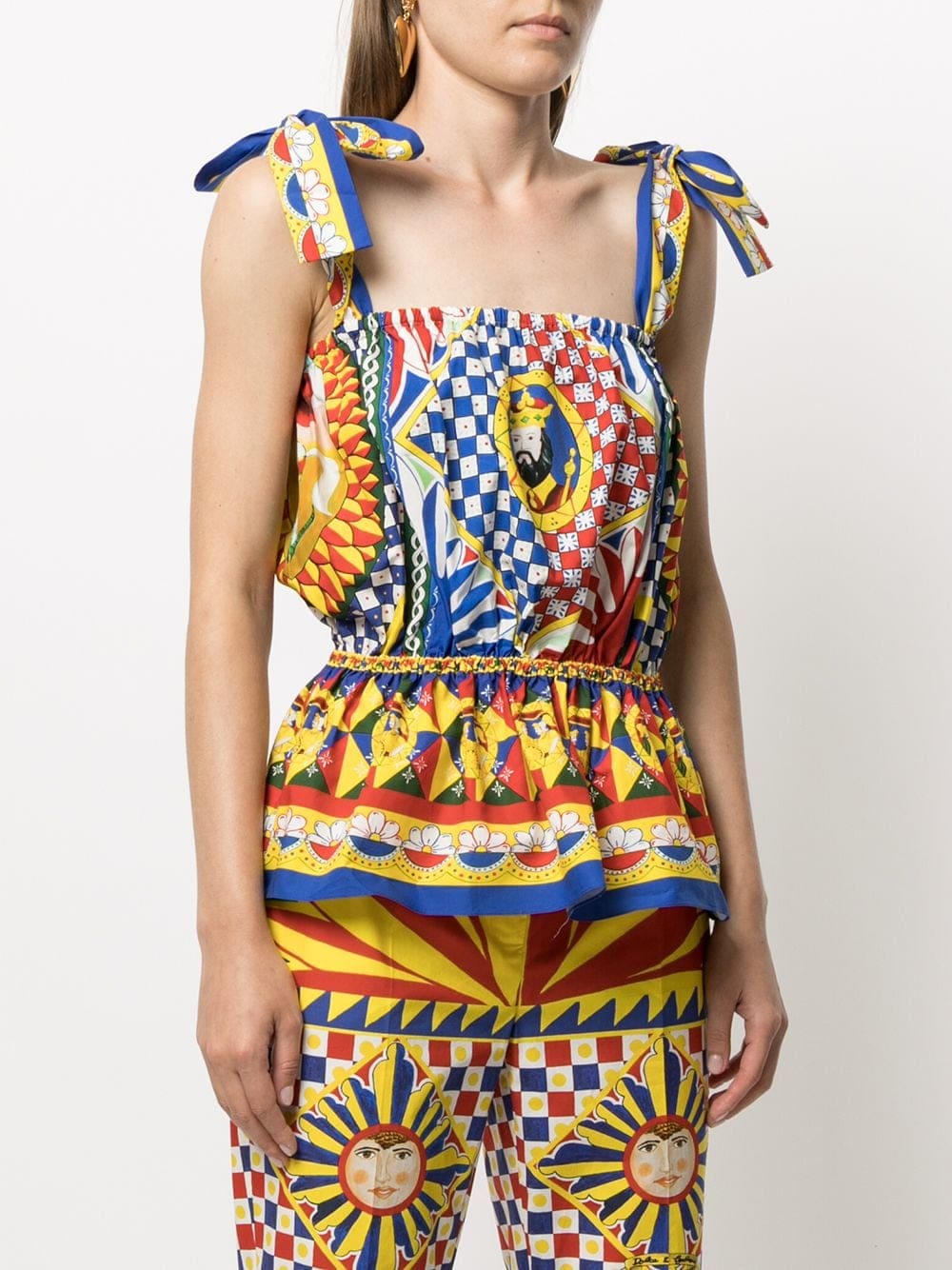Dolce & Gabbana Carretto print peplum blouse - Image 3