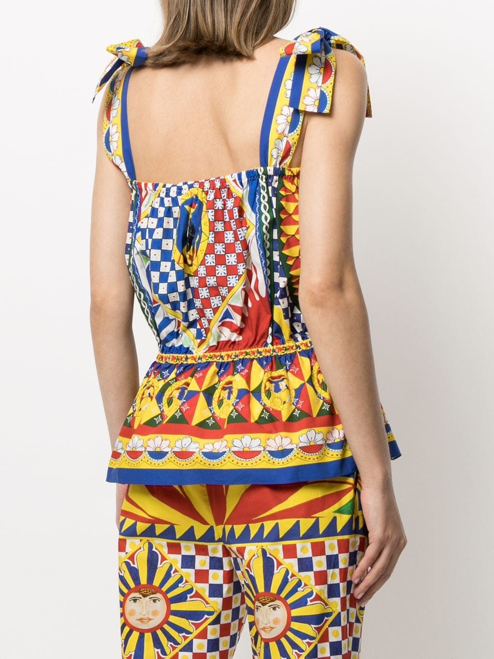 Dolce & Gabbana Carretto print peplum blouse - Image 4