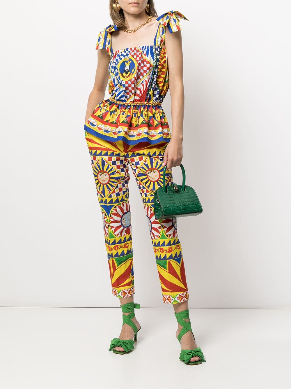 Dolce & Gabbana Carretto print peplum blouse - Image 2