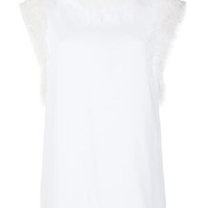 Dolce & Gabbana ostrich feather-trim blouse