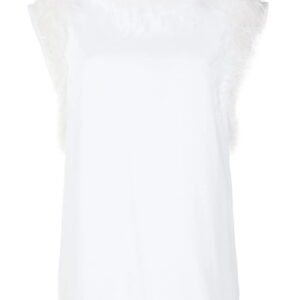 Dolce & Gabbana ostrich feather-trim blouse