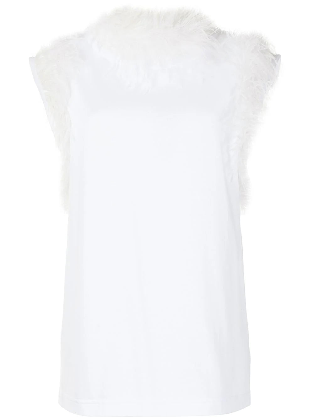 Dolce & Gabbana ostrich feather-trim blouse