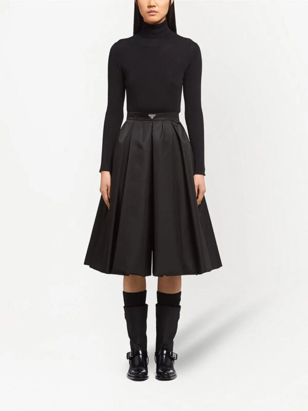 Prada  Re-Nylon logo-plaque midi skirt - Image 2