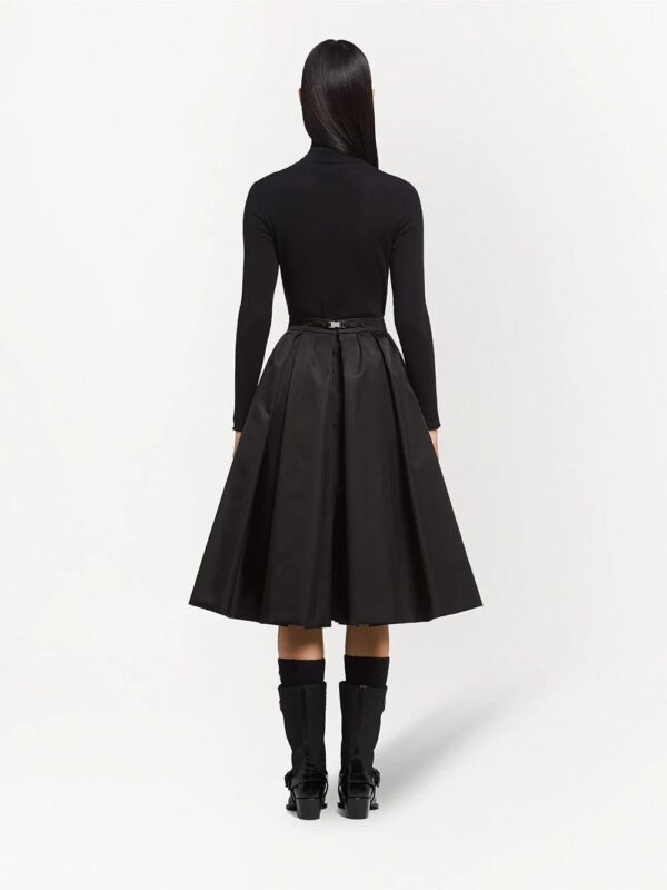 Prada  Re-Nylon logo-plaque midi skirt - Image 4