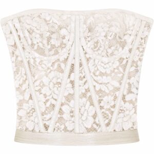 Dolce & Gabbana laminated lace bustier top