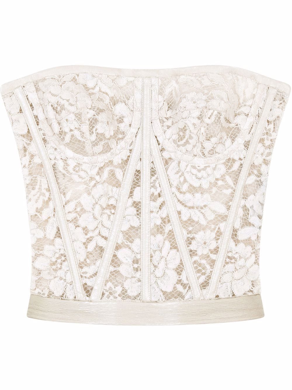 Dolce & Gabbana laminated lace bustier top