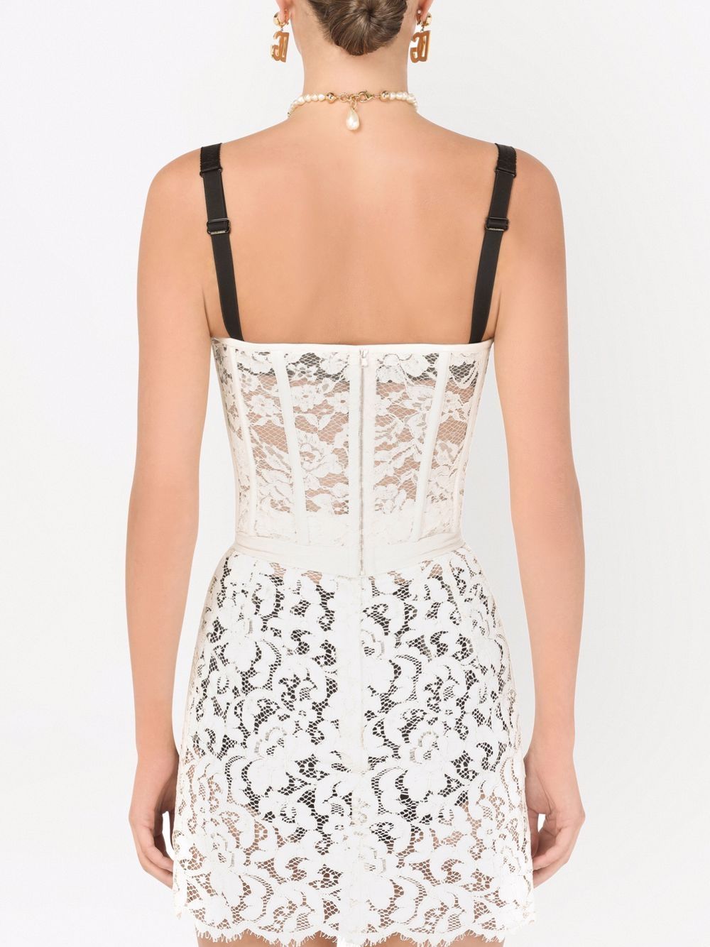 Dolce & Gabbana laminated lace bustier top - Image 4