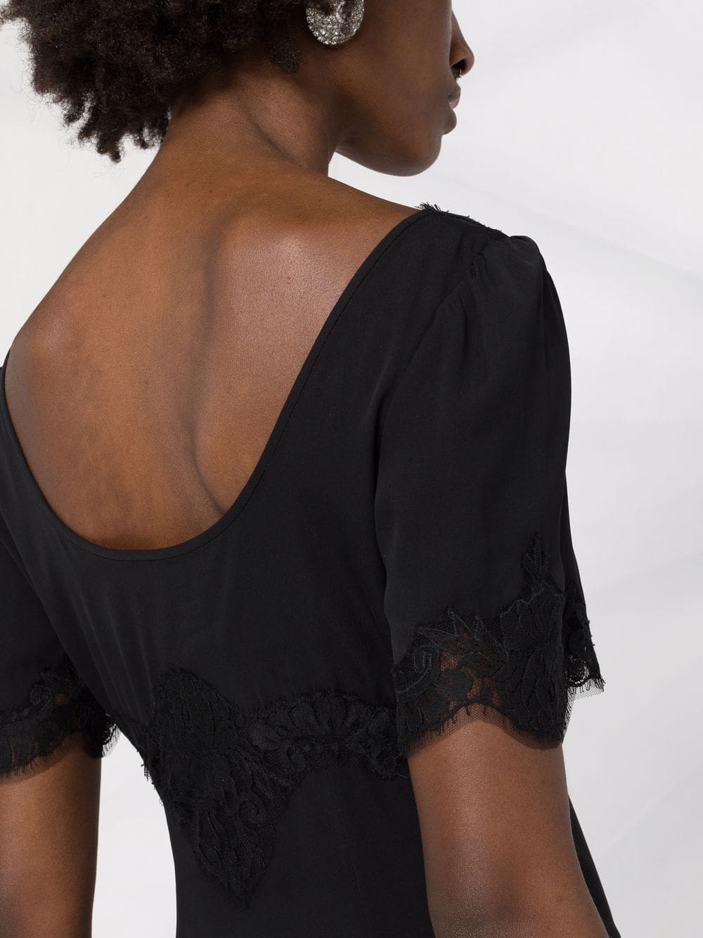 Dolce & Gabbana lace-trim V-neck blouse - Image 3