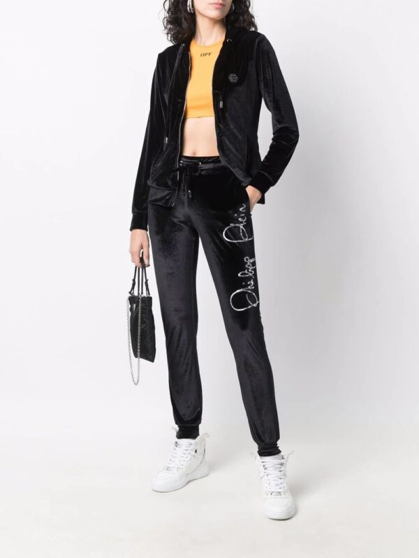 Philipp Plein  logo-embellished velvet tracksuit - Image 2