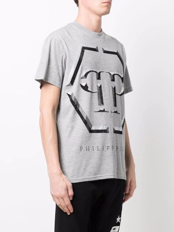 Philipp Plein  embellished-logo T-shirt - Image 3