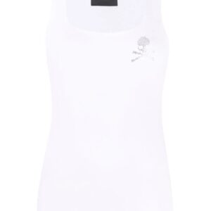 Philipp Plein rhinestone-embellished skull top