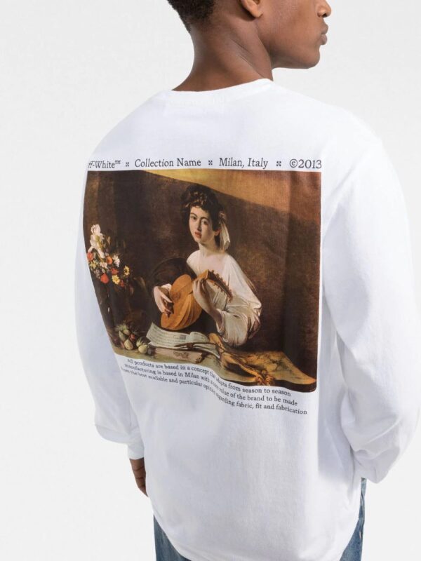 Off-White  Caravaggio-print long-sleeve T-shirt - Image 3