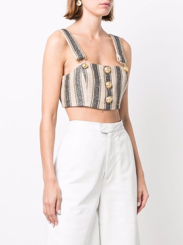 Balmain striped cropped top - Image 3