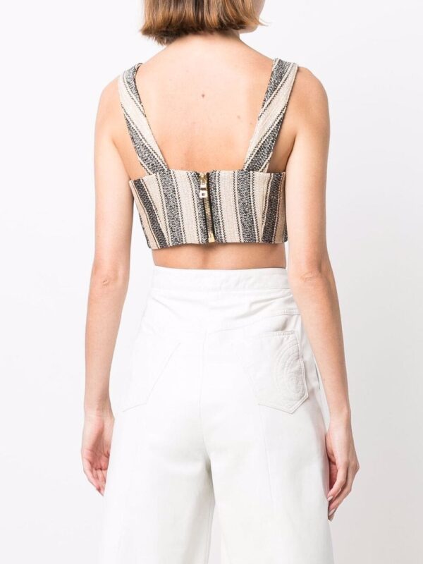 Balmain striped cropped top - Image 4