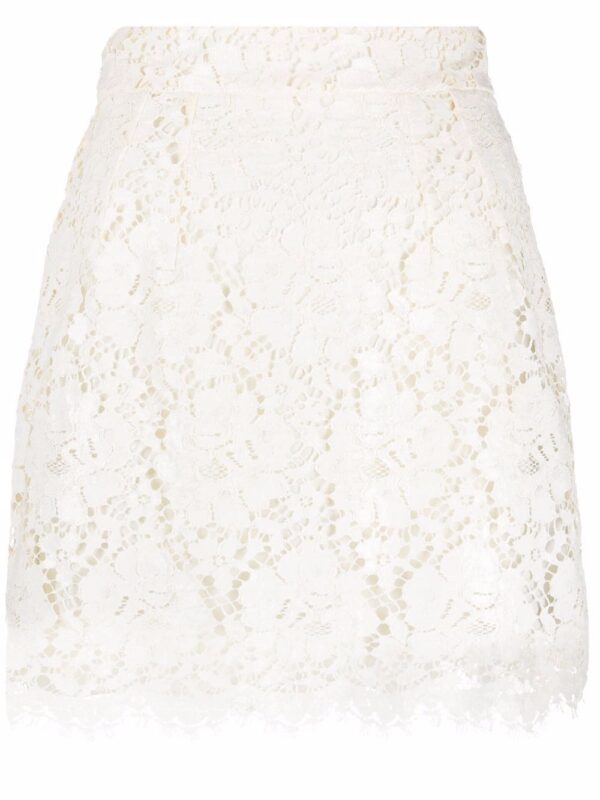 Dolce & Gabbana  laminated lace mini skirt