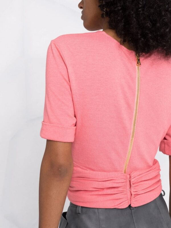 Balmain twist-detail cropped T-shirt - Image 3