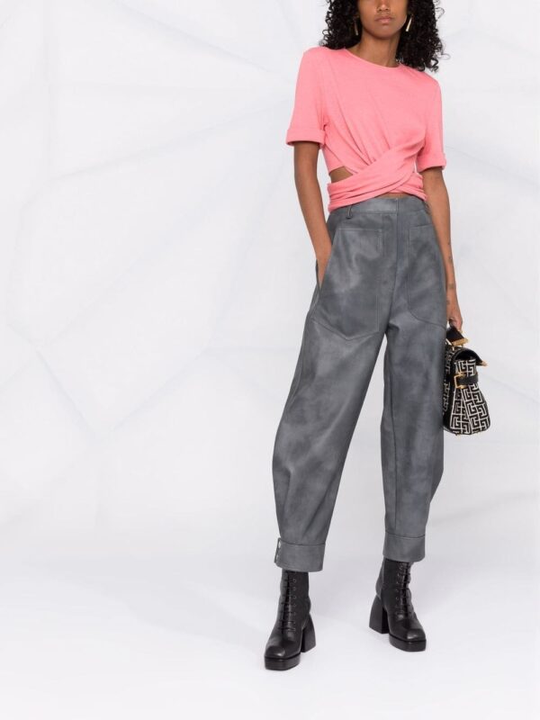 Balmain twist-detail cropped T-shirt - Image 2