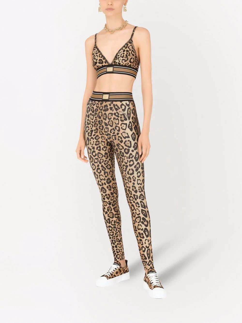 Dolce & Gabbana leopard-print cropped tank top - Image 3