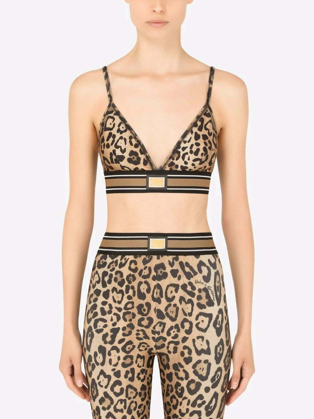 Dolce & Gabbana leopard-print cropped tank top - Image 4