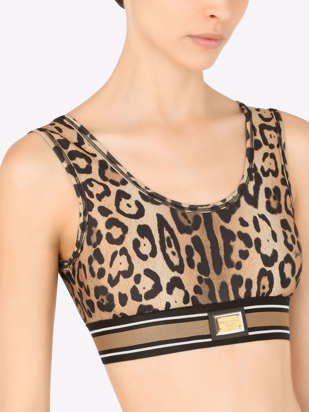 Dolce & Gabbana leopard-print crop top - Image 5