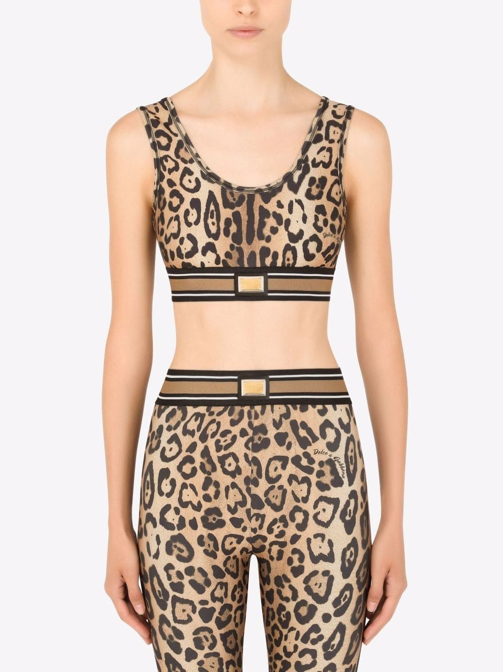 Dolce & Gabbana leopard-print crop top - Image 3